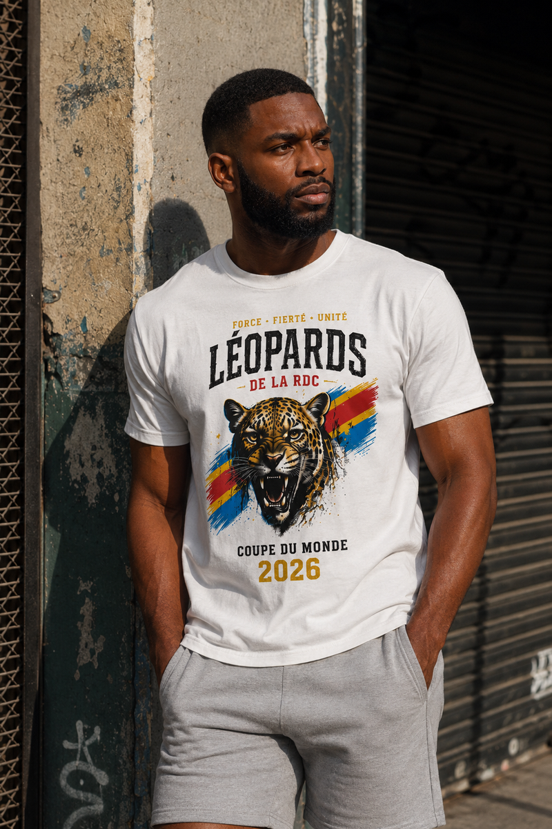 World Cup 2026 Léopards RDC White T-shirt