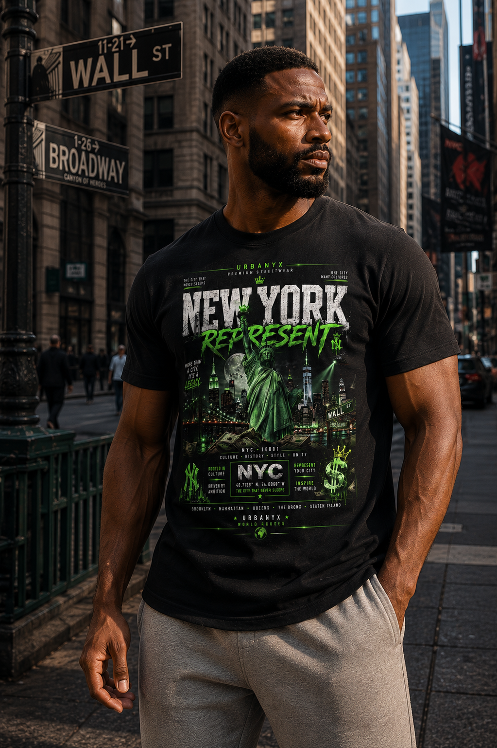New York Represent Black T-shirt