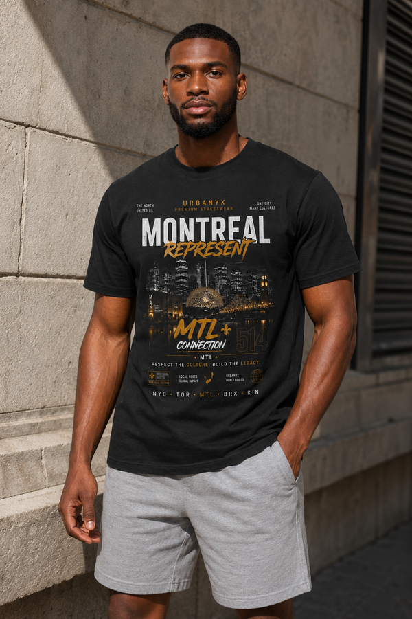 Montreal Represent Black T-shirt