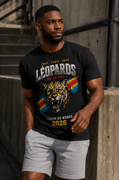World Cup 2026 Léopards RDC Black T-shirt